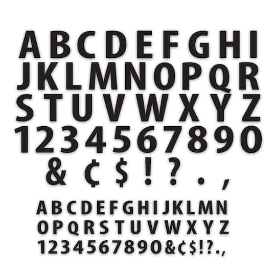 ArtSkills® 1" to 2" Black 250 Piece Vinyl Poster Letter Set